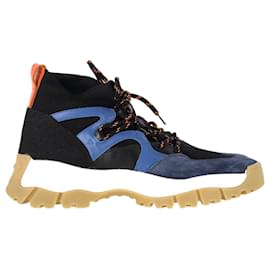 Tod's- Tod's High-Top Sneakers in Navy Blue Suede-Blue,Navy blue