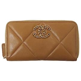 Chanel-Chanel Leather Coin Card Holder Wallet-Brown