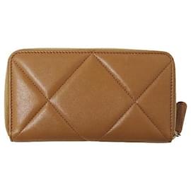 Chanel-Chanel Leather Coin Card Holder Wallet-Brown
