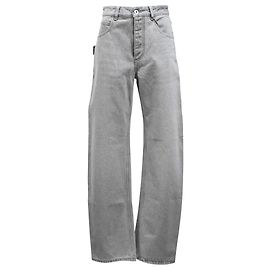 Jeans de pierna ancha Bottega Veneta en denim de algodón gris Gris
