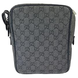 Gucci-Gucci GG Canvas Shoulder Bag-Grey