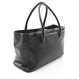 Chanel-Chanel Executive Tote Leather Tote Bag-Black