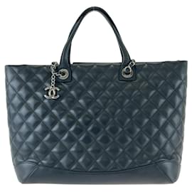 Chanel-Chanel Lambskin Matelasse Coco Mark 2way bag-Black
