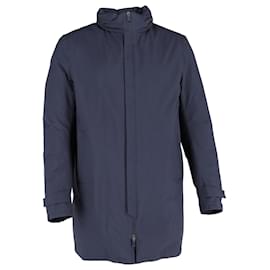 Herno-Herno 2-layer Gore-Tex Down Jacket In Navy Blue Nylon-Blue,Navy blue