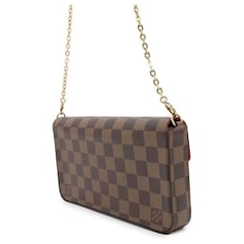 Louis Vuitton-Pochette Felicie Damier Ebene da Louis Vuitton-Vermelho,Damier ebene