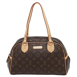 Louis Vuitton-Bolsa Montorgueil PM Monograma Louis Vuitton-Marrom