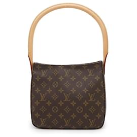 Louis Vuitton-Bolsa de Ombro Louis Vuitton Monogram Looping MM-Bege