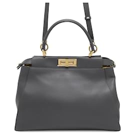 Fendi-Fendi Peekaboo Handbag-Brown