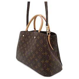 Louis Vuitton-Louis Vuitton Monogram Montaigne BB Handbag-Dark red