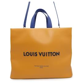 Louis Vuitton-Bolsa tote de couro açafrão Louis Vuitton-Dourado
