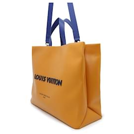 Louis Vuitton-Bolsa tote de couro açafrão Louis Vuitton-Dourado