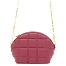 Bottega Veneta-Bottega Veneta Chain Shoulder Bag-Dark red