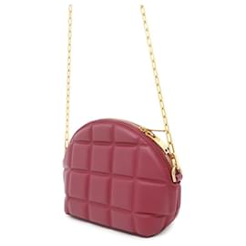 Bottega Veneta-Bottega Veneta Chain Shoulder Bag-Dark red