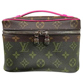 Louis Vuitton-Louis Vuitton Nice Mini Monogram Macassar Pouch-Brown,Pink