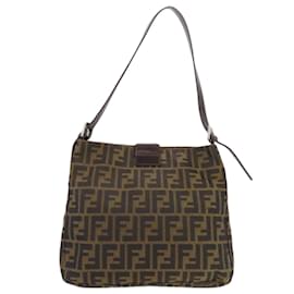 Fendi-Fendi Zucca Pattern Shoulder Bag-Brown