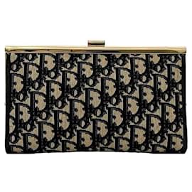Christian Dior-Christian Dior Clutch Bag-Beige,Navy blue