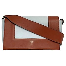 Céline-Celine Frame Shoulder Bag-Brown,Light blue