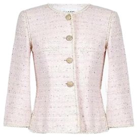 Chanel Blush Pink Tweed Jacket Pink
