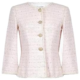 Chanel-Blush Pink Tweed Jacket-Pink