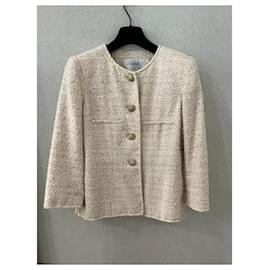 Chanel-Blush Pink Tweed Jacket-Pink