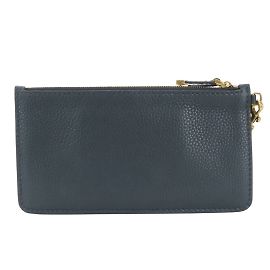Christian Dior Navy Leather Pouch Clutch Bag Navy blue