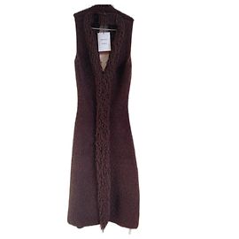 Robe Bottega Veneta marron en viscose Marron