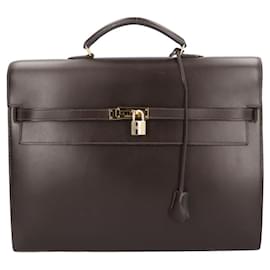 Hermès-Hermes Kelly Depeche 38 Bag-Brown