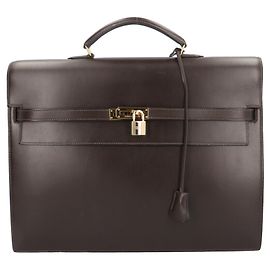 Hermès Borsa Hermes Kelly Depeche 38 Marrone