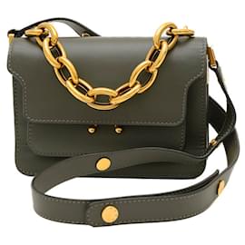 Marni-Marni Mini Trunk Shoulder Bag-Green,Khaki