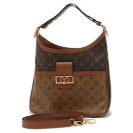 Louis Vuitton-Bolsa Hobo Dauphine MM 2WAY Monograma Reverso Louis Vuitton-Monograma