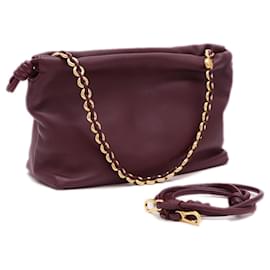 Loewe-Loewe Flamenco Purse Medium Chain Shoulder Bag-Dark red