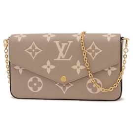Louis Vuitton-Bolsa de ombro Pochette Felicie em Monogram Empreinte Louis Vuitton-Cinza