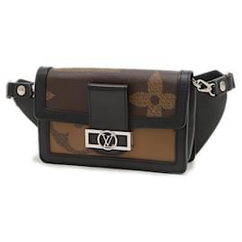 Louis Vuitton-Bolsa de corpo Dauphine Monograma Gigante Louis Vuitton-Marrom
