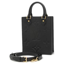 Louis Vuitton-Bolsa 2WAY Petite Sac Plat Empreinte Monogram Louis Vuitton-Preto
