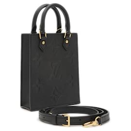 Louis Vuitton-Bolsa 2WAY Petite Sac Plat Empreinte Monogram Louis Vuitton-Preto