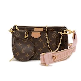 Louis Vuitton-Bolsa de ombro Monogram Multi Pochette Accessoires Louis Vuitton-Rosa,Monograma
