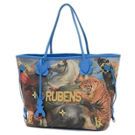 Louis Vuitton-Bolsa tote Neverfull MM da coleção Masters da Louis Vuitton-Azul,Multicor