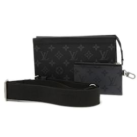 Louis Vuitton-Bolsa de ombro carteira portátil Louis Vuitton Monogram Eclipse Gaston-Monograma