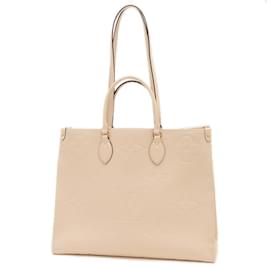 Louis Vuitton-Bolsa de Ombro On the Go GM Monogram Empreinte Louis Vuitton-Cinza