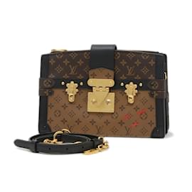 Louis Vuitton-Bolsa Clutch Trunk Monogram Reverse Louis Vuitton 2WAY-Monograma