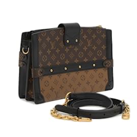 Louis Vuitton-Bolsa Clutch Trunk Monogram Reverse Louis Vuitton 2WAY-Monograma