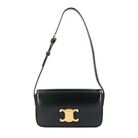 Céline-Celine Triomphe Shoulder Bag-Black