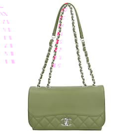 Chanel-Chanel Matelasse Red Leather Shoulder Bag-Red