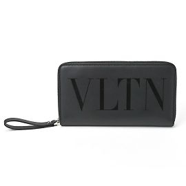 Valentino VLTN Calf Leather Long Wallet Black