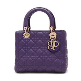 Christian Dior-Christian Dior Lady Cannage 2WAY Bag-Purple