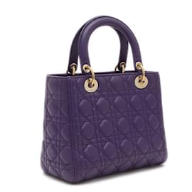 Christian Dior-Christian Dior Lady Cannage 2WAY Bag-Purple