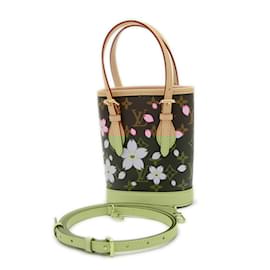 Louis Vuitton-Louis Vuitton LV×TM Monogram Cherry Blossom Nano Bucket Handbag-Monogram