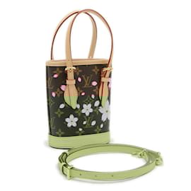 Louis Vuitton-Bolsa de mão Nano Bucket Monograma Flor de Cerejeira da Louis Vuitton LV×TM-Monograma