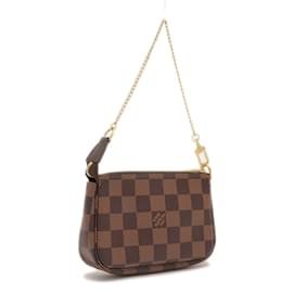 Louis Vuitton-Pochete Acessório Mini Damier Louis Vuitton-Damier ebene