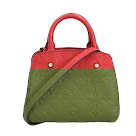 Louis Vuitton-Bolsa de Ombro Montaigne Nano Louis Vuitton-Vermelho,Fuschia